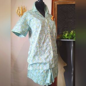 🐦 Bird•PJs~Poplin-Cotton, 2 PC Pajama Set~ Shorts & Top